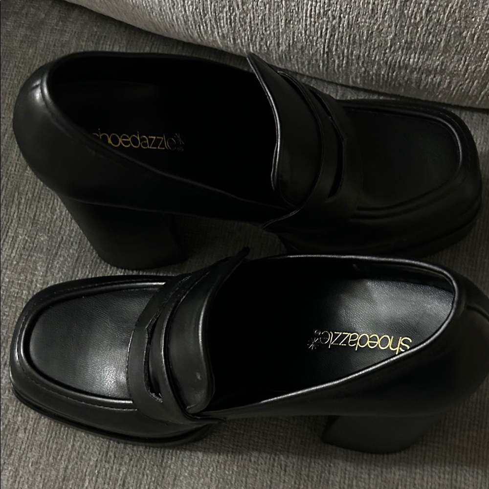 Shoe Dazzle Black Women's Mules high heels plataform